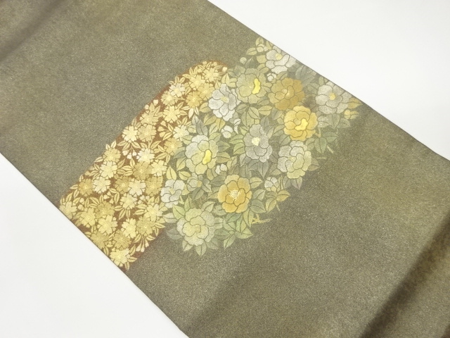 6976414: JAPANESE KIMONO / VINTAGE FUKURO OBI / SHELL INLAY